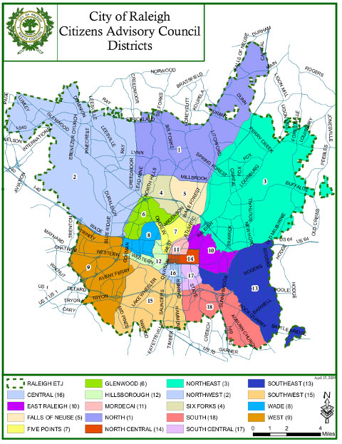 Raleigh Neighborhood Map 