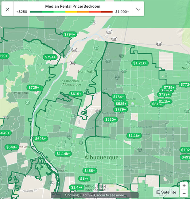 Albuquerque Zip Code Map Printable